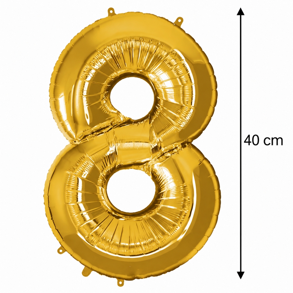 Fóliový balónik číslo 0 40 cm SPRINGOS PS0026 zlatý