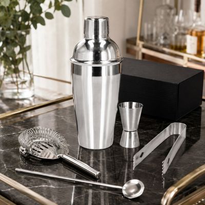 Barmanská sada 5ks z nerezovej ocele SPRINGOS KI0020 strieborná