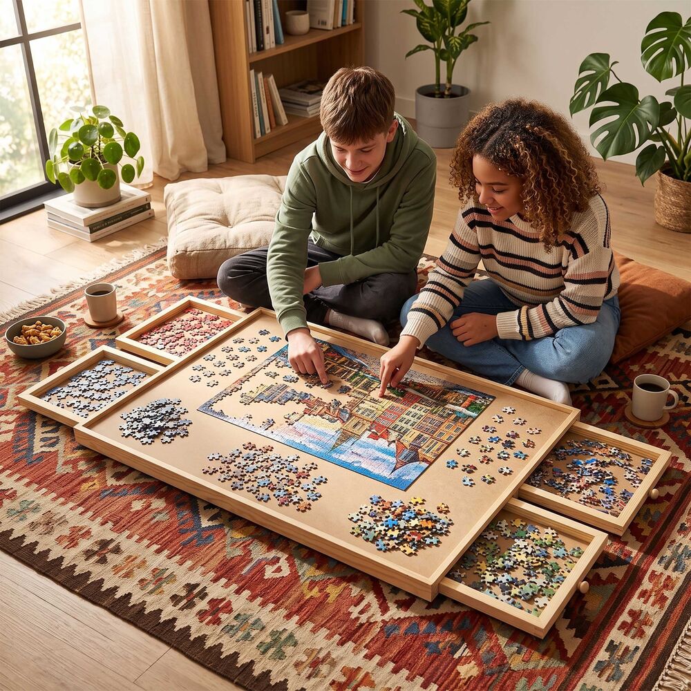 Doska na puzzle 1000 dielikov so 4 zásuvkami SPRINGOS KG0068