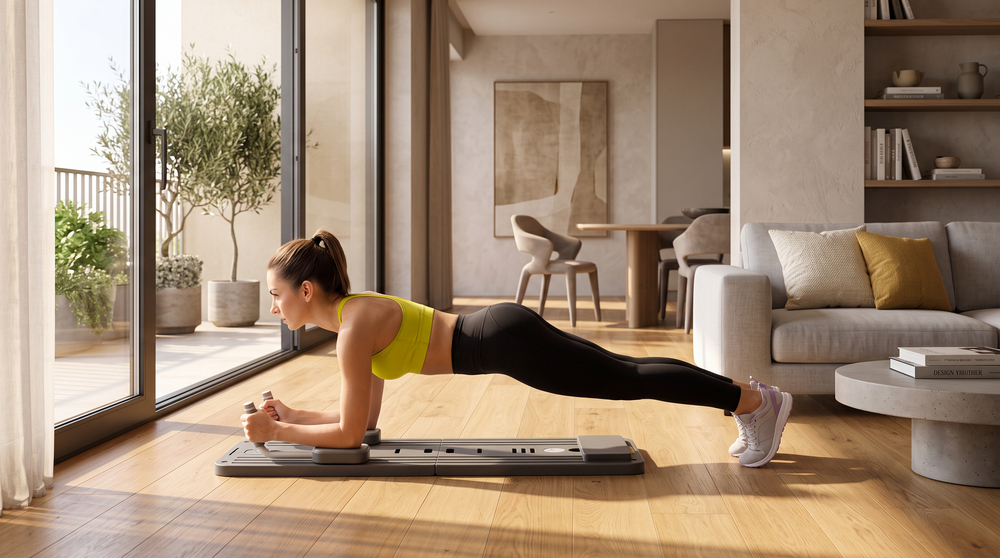 Pilates reformer skladací ACTIGET ACT0202 fialový