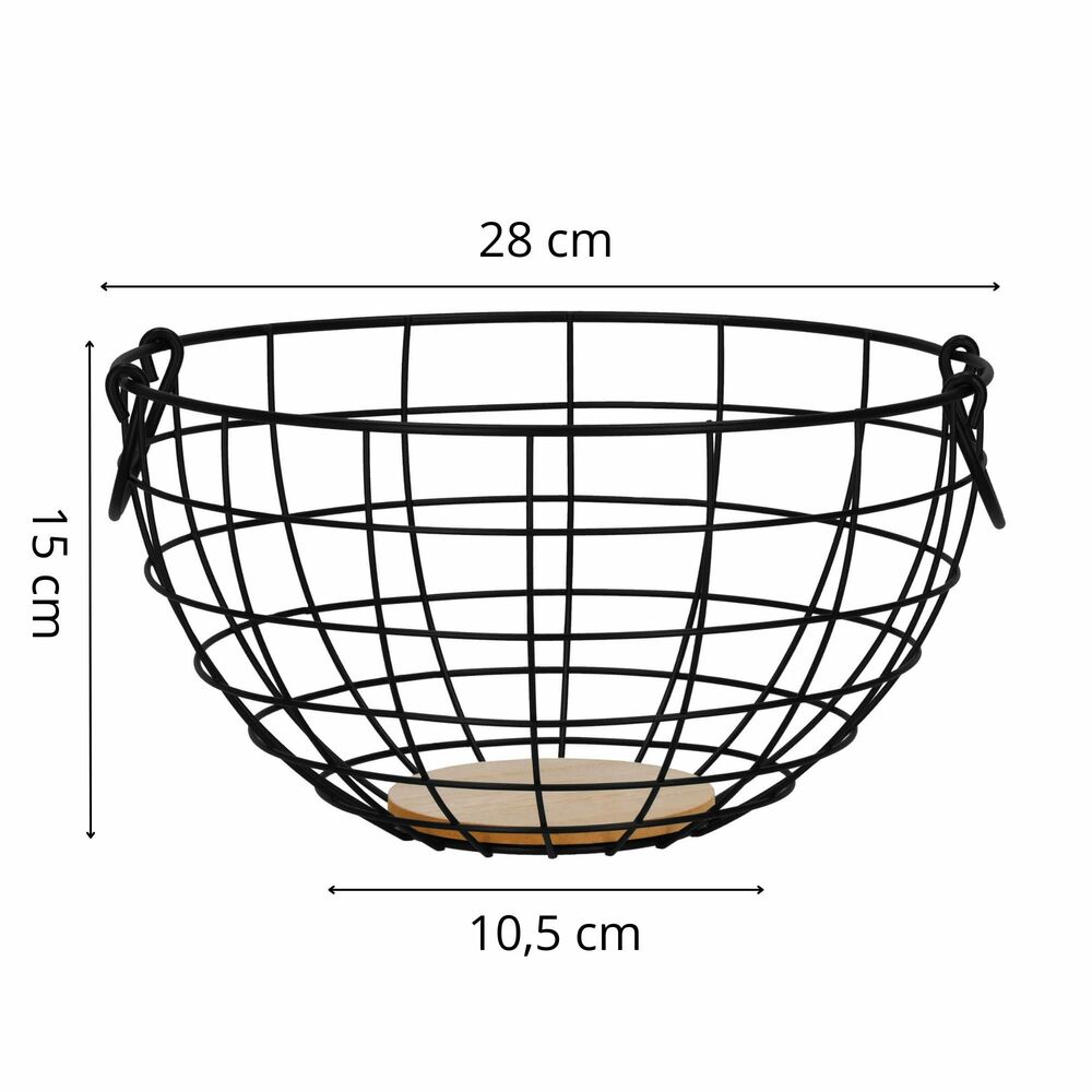 Misa na ovocie kovová 28 cm SPRINGOS KI0147 čierna