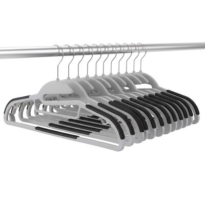 Plastové ramienka na oblečenie 41 cm SPRINGOS HG0082 20ks sivá