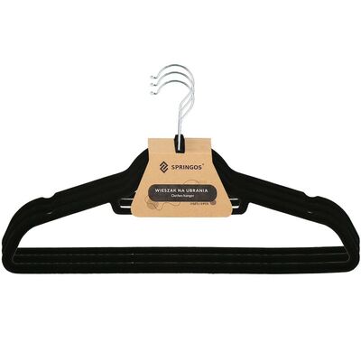 Zamatové ramienka na oblečenie 43,5 cm SPRINGOS HG0042 3ks šedá