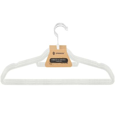 Zamatové ramienka na oblečenie 43,5 cm SPRINGOS HG0042 3ks šedá