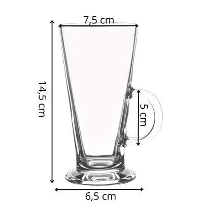 Pohár na latte 280 ml SPRINGOS HA7496 6ks