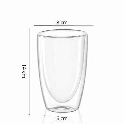 Pohár na kávu 450 ml dvojstenná SPRINGOS HA7350 1ks