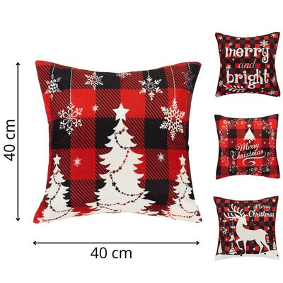 Vianočné obliečky na vankúše 40x40 cm SPRINGOS CA1460 4ks viacfarebné