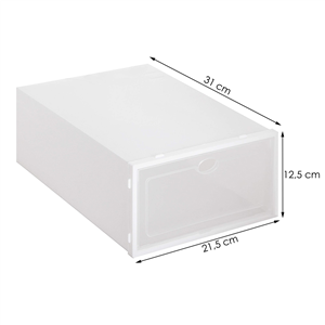 Úložný box na topánky 23,5x33x13,5 cm SPRINGOS HA3008 biely