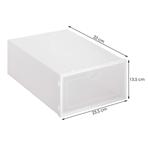 Úložný box na topánky 23,5x33x13,5 cm SPRINGOS HA3008 biely