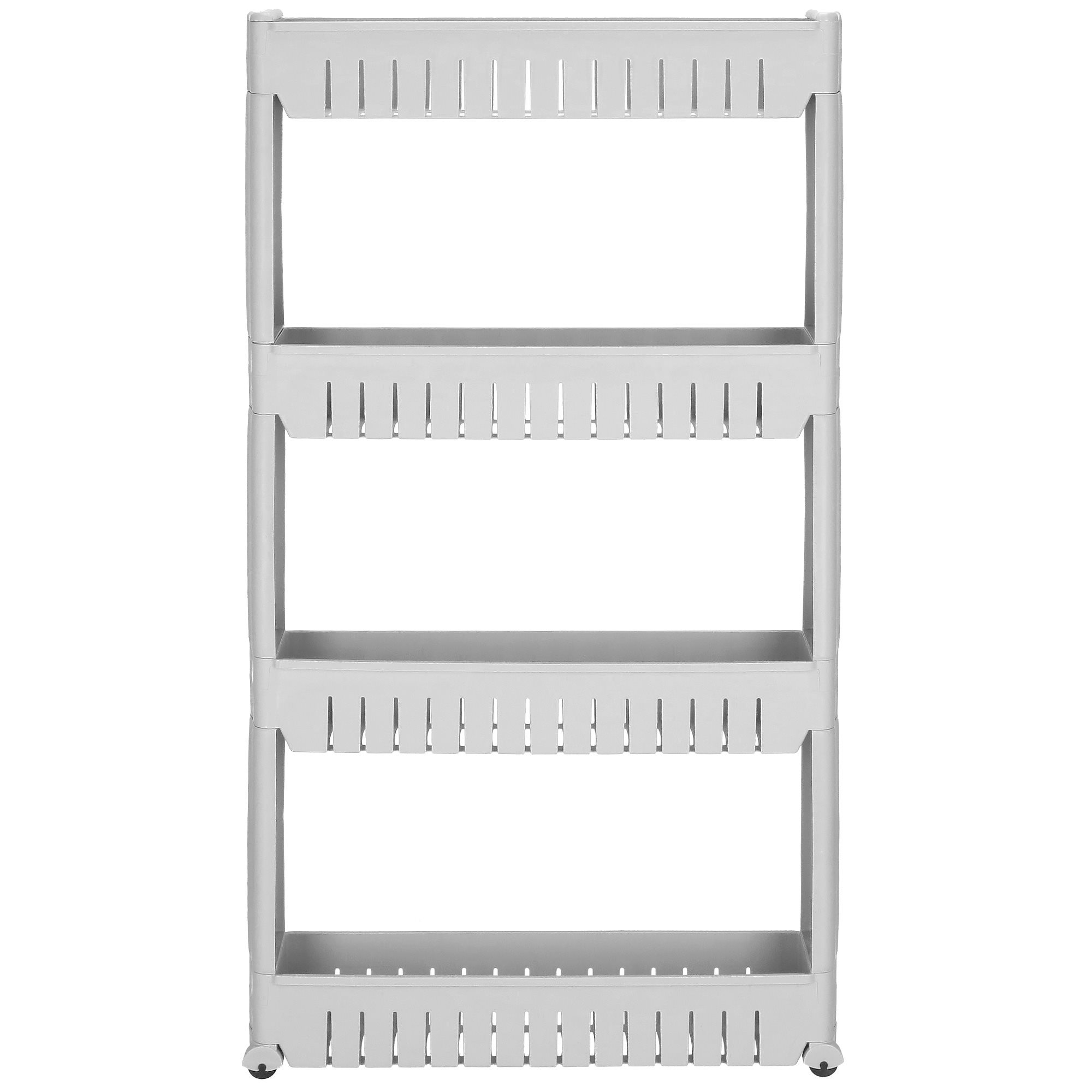 Regál na kolieskach 4 police SPRINGOS HA1014 sivý