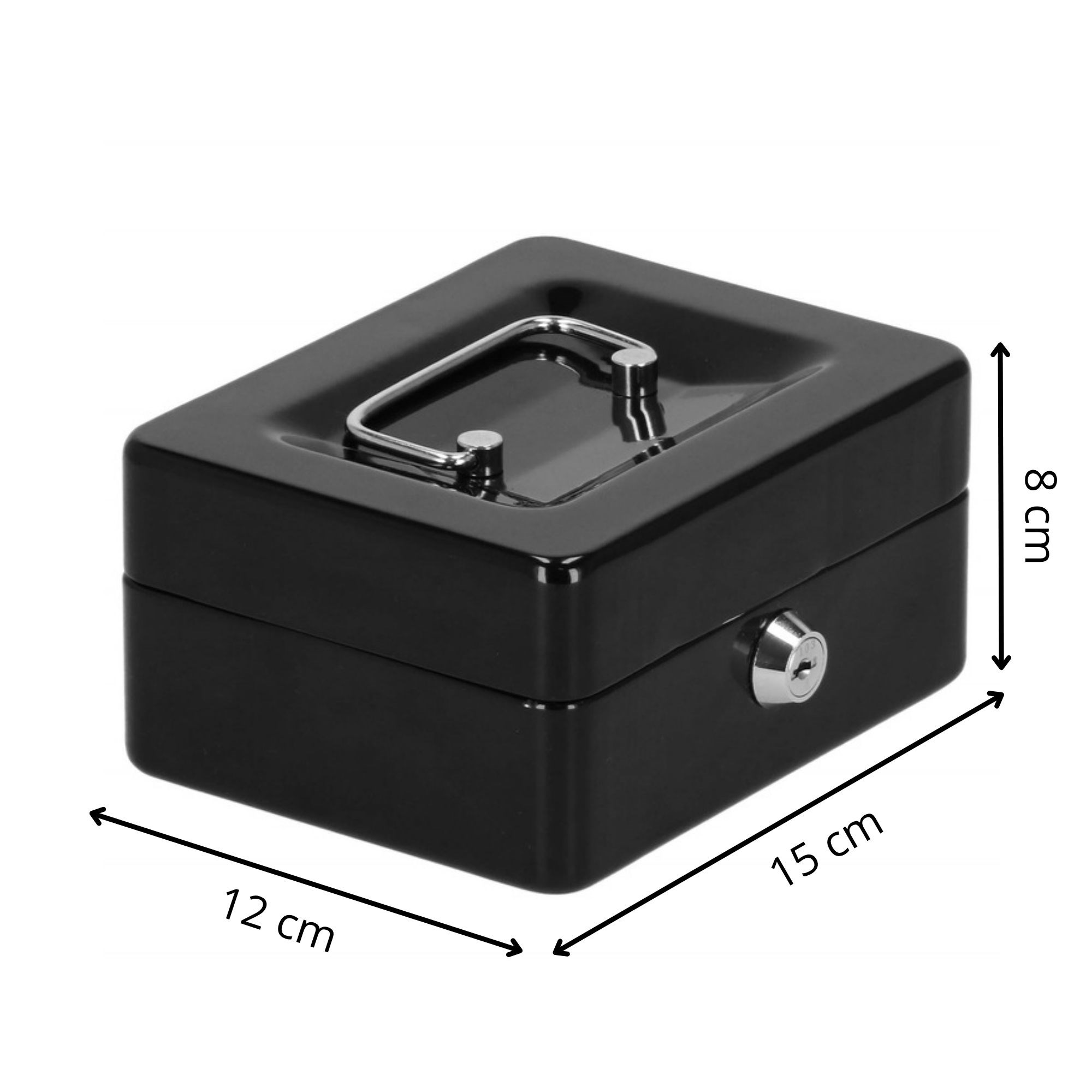 Príručná pokladňa 15x12x8 cm SPRINGOS CASHBOX HA5038 čierna