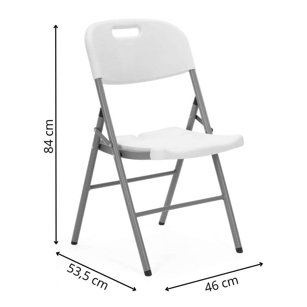 Skladacia stolička 150 kg SPRINGOS GF0122 biela
