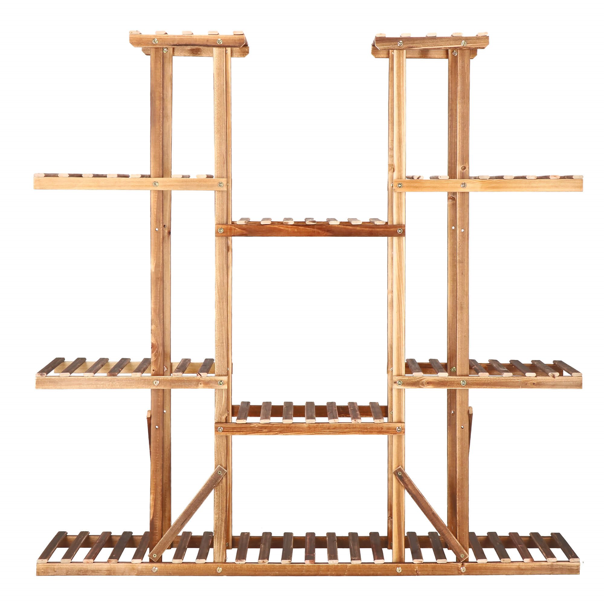 Drevený stojan na kvety 119 cm SPRINGOS GA0200 hnedý