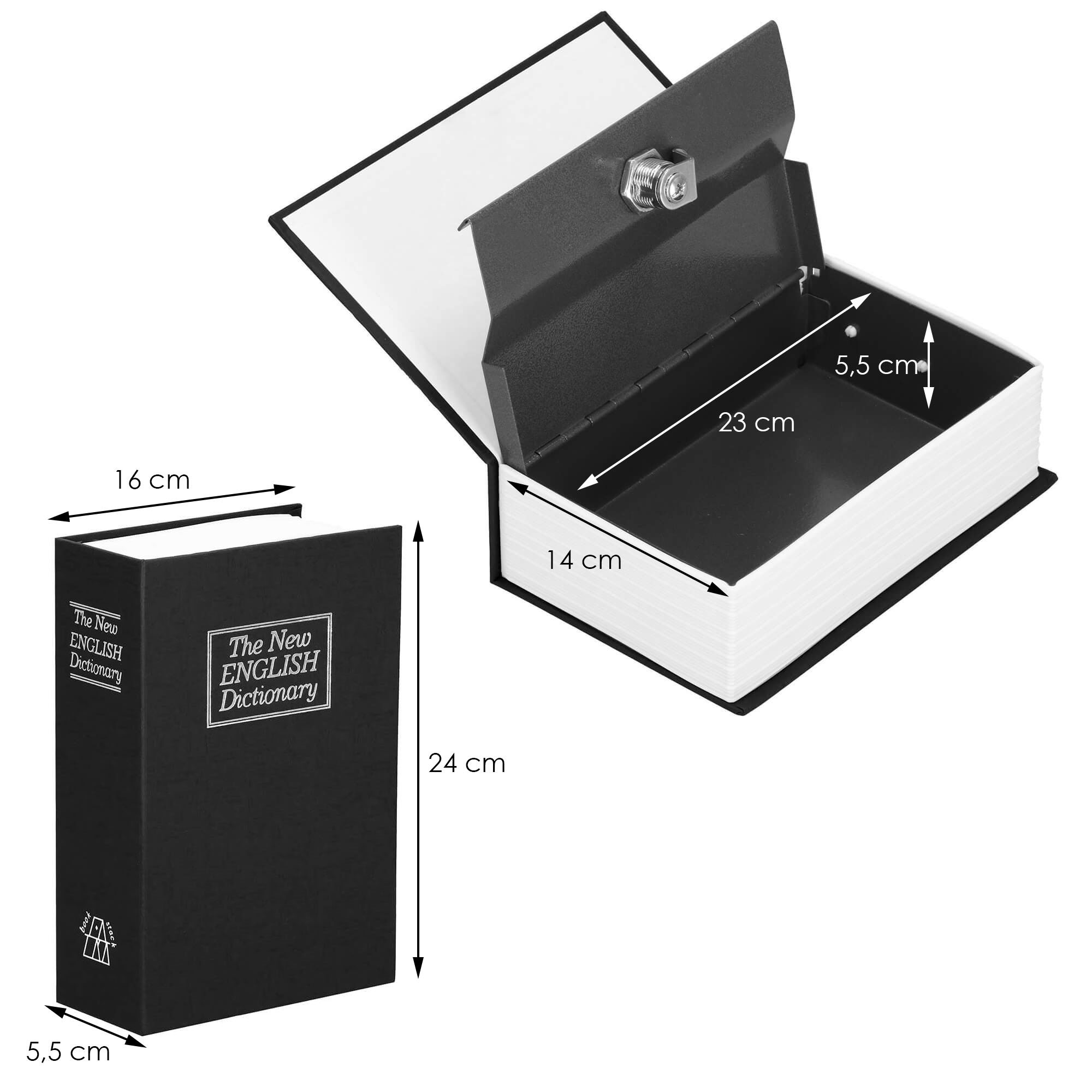 Trezor kniha na kľúč 24x16x5, 5 cm SPRINGOS HA5046 čierny