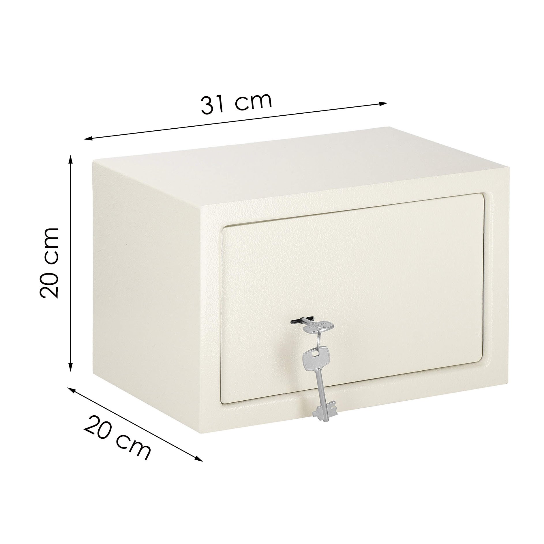 Trezor na peniaze na kľúč 31x20x20 cm SPRINGOS HA5056 béžový