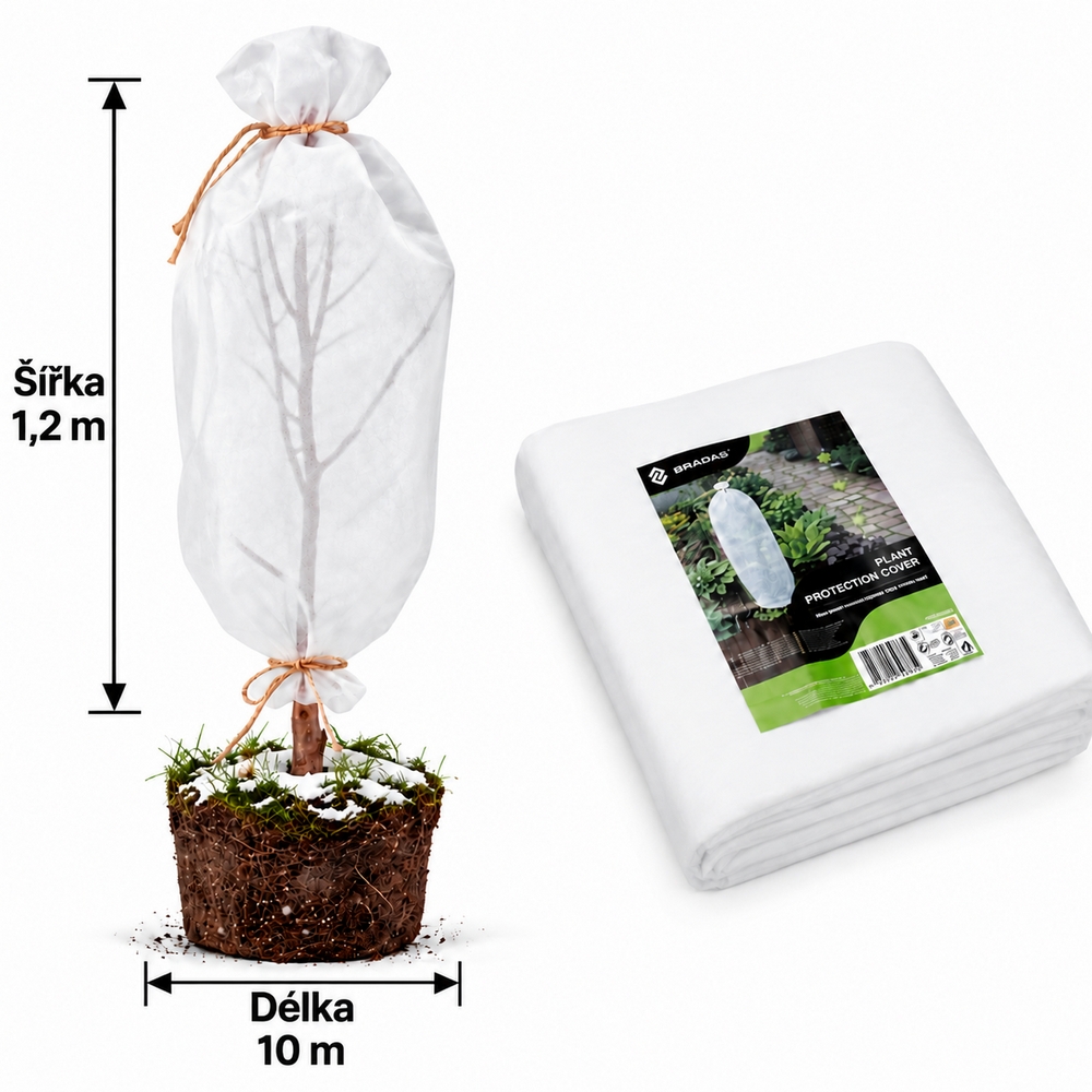 Ochranný návlek na rastliny 1,2x10 m 50 g/m² SPRINGOS AG0050 biely