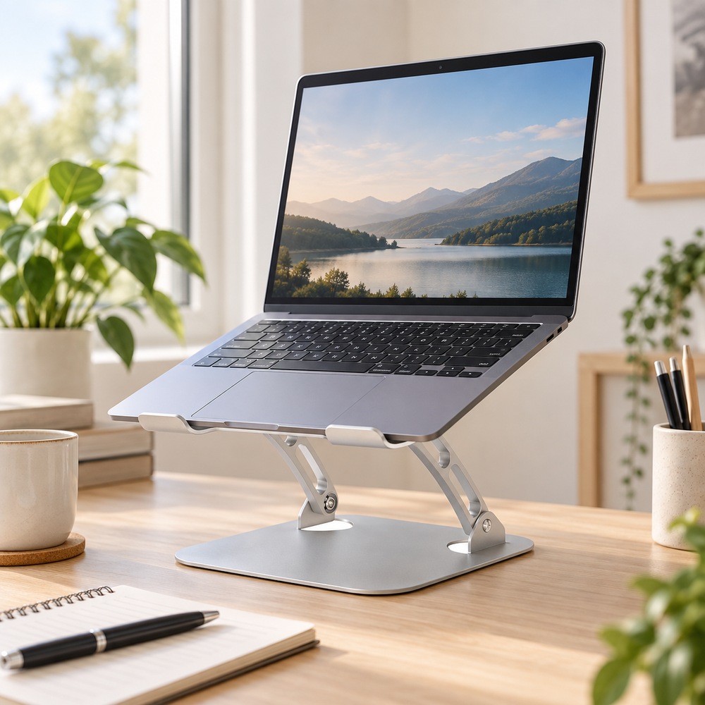 Stojan na notebook nastaviteľný SPRINGOS Lapteq HA4005 strieborný