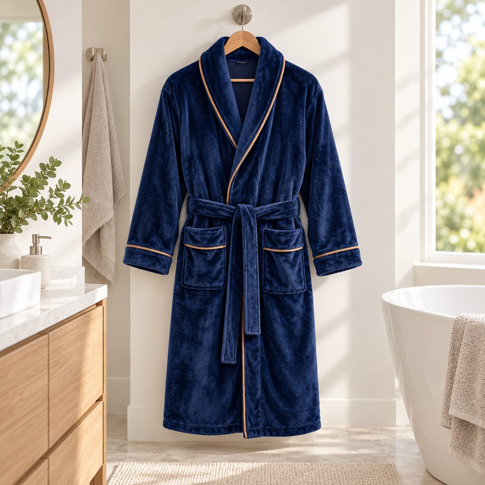 Pánsky župan veľ. L/XL SPRINGOS Royal HA7385 tmavo modrý