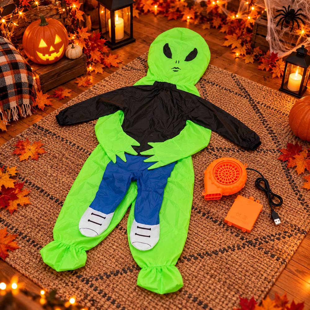 Detský halloweensky kostým mimozemšťana nafukovací SPRINGOS HA7593