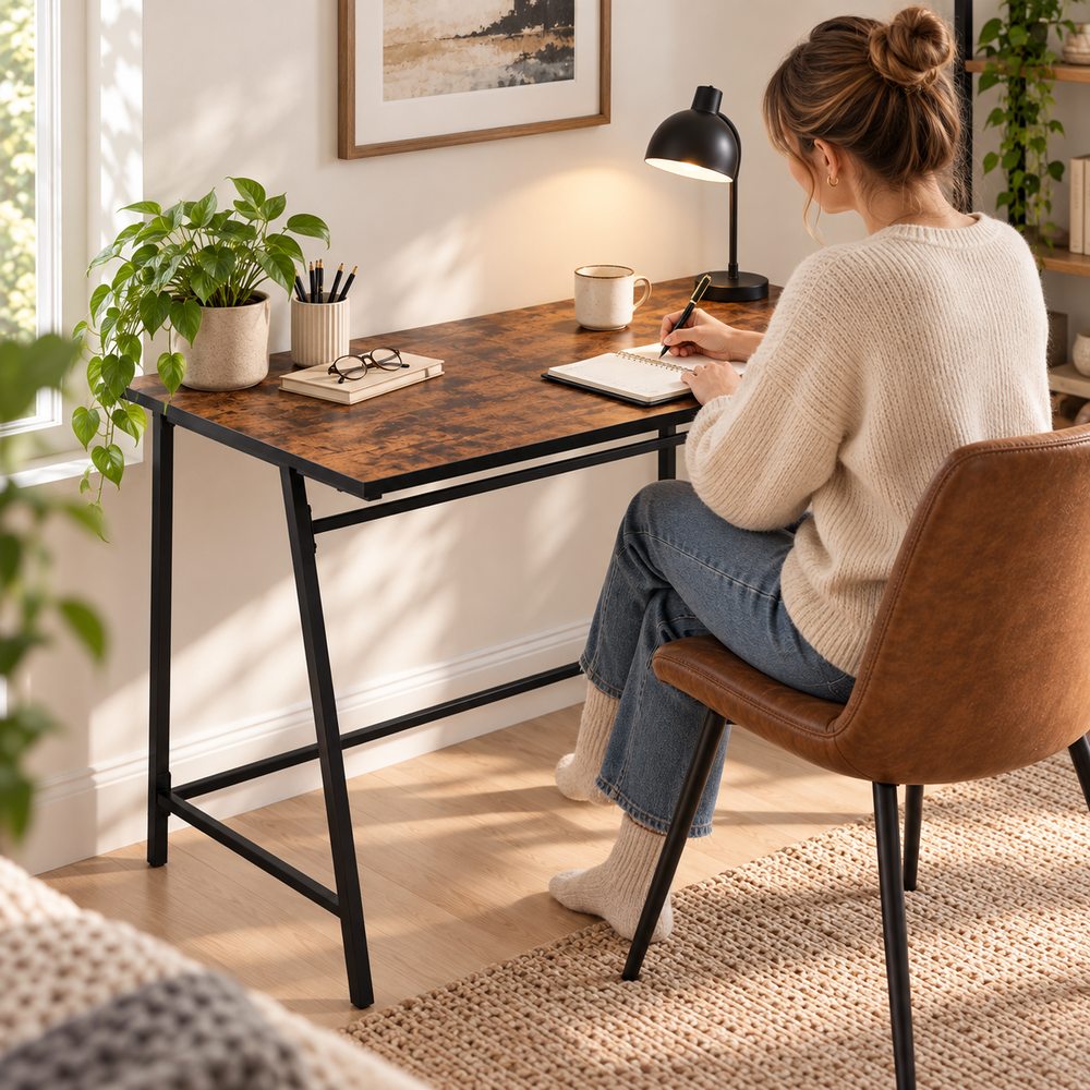 Písací stôl 100x50 cm SPRINGOS HF0027 Designline hnedý