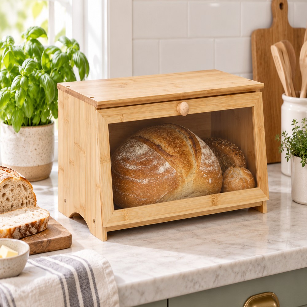 Bambusový chlebník 40x20x23 cm SPRINGOS KI0159 prírodný