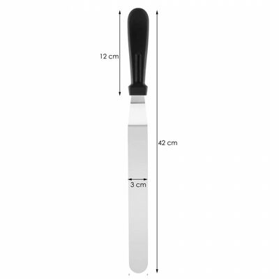 Stierka na tortu zahnutá 42 cm SPRINGOS Cake KI0050 čierno-strieborná