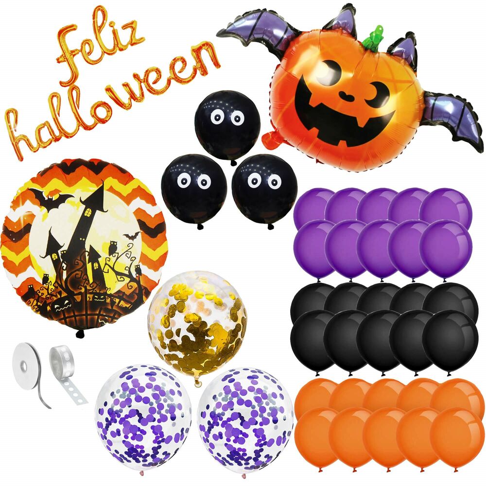 Halloween dekorácia sada 60ks SPRINGOS HA5217 viacfarebná