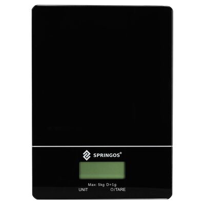 Kuchynská váha 5 kg SPRINGOS HA7569 čierna