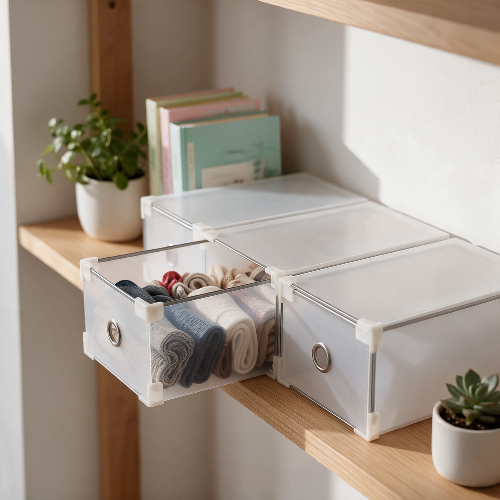 Úložný box na topánky 31x20,5x11 cm SPRINGOS HA3000 priehľadný