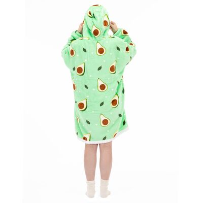 Mikinová deka Oversize s kapucňou SPRINGOS HA7571 zelená