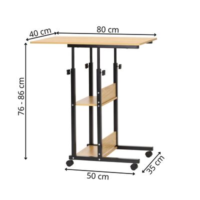 Stolík na notebook 80x40 cm SPRINGOS Lineo HF0060 svetlo hnedý