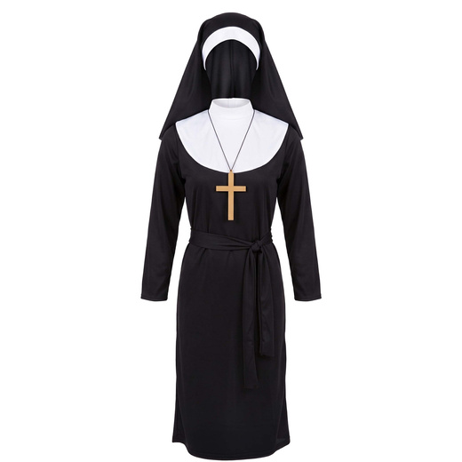 Halloweensky kostým mníšky veľ. M SPRINGOS HA7602 čierny