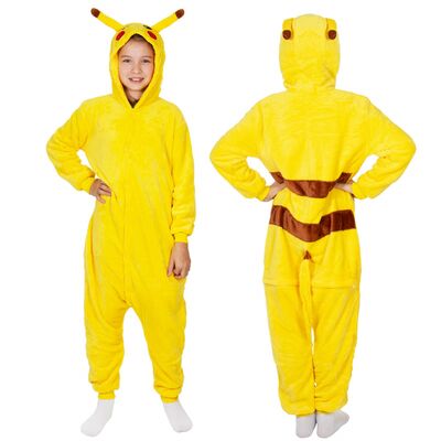 Detské pyžamo overal Pikachu 120-130 cm SPRINGOS HA7314 žlté