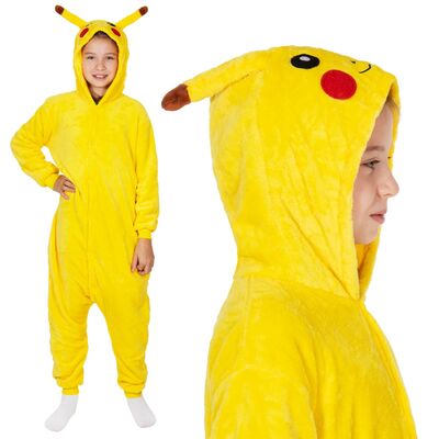 Detské pyžamo overal Pikachu 120-130 cm SPRINGOS HA7314 žlté