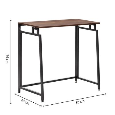 Skladací pracovný stôl 80x40 cm SPRINGOS Flecto tmavo hnedý