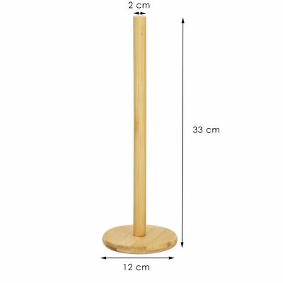 Držiak na papierové utierky bambusový SPRINGOS Farai 33 cm prírodný