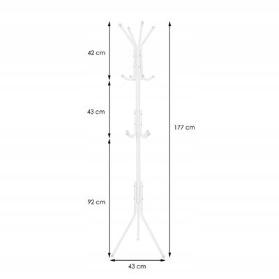 Stojanový vešiak 177 cm SPRINGOS HA2001 biely