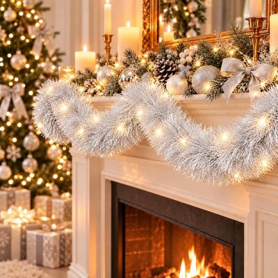 Vianočná reťaz Girlanda 6 m SPRINGOS Premium CA0933 zlatý